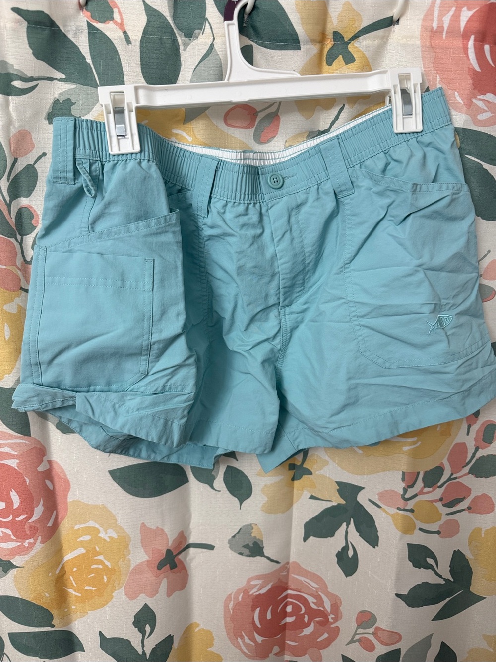 Light Blue Women's AFTCO Fishing Shorts